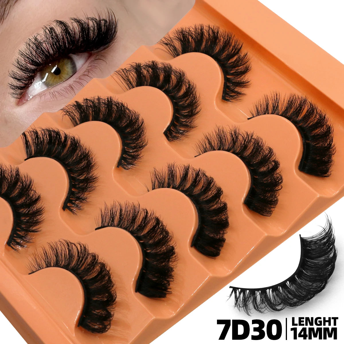 Assorted D Curl 8D Mink False Lashes