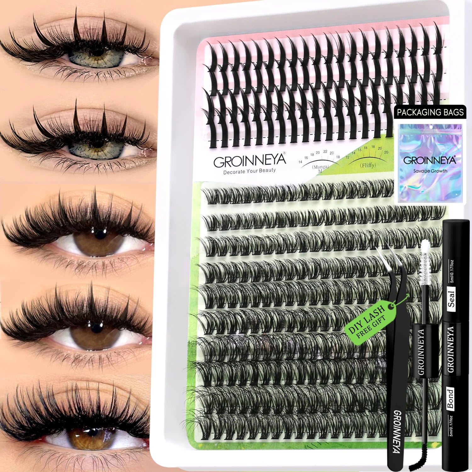 Layered DIY Full Kit Lash Clusters