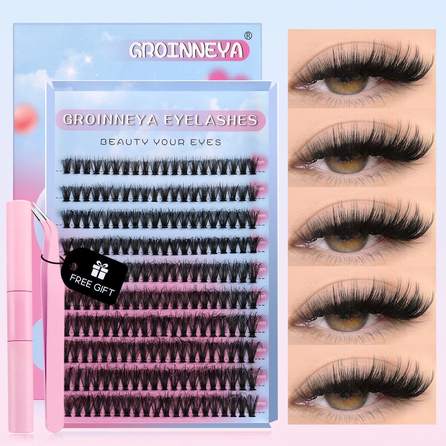 DIY Lash Clusters Kit with Lash Bond and Seal