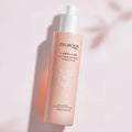 Bioaqua Camellias repair lotion with three labeled cards on a pink background