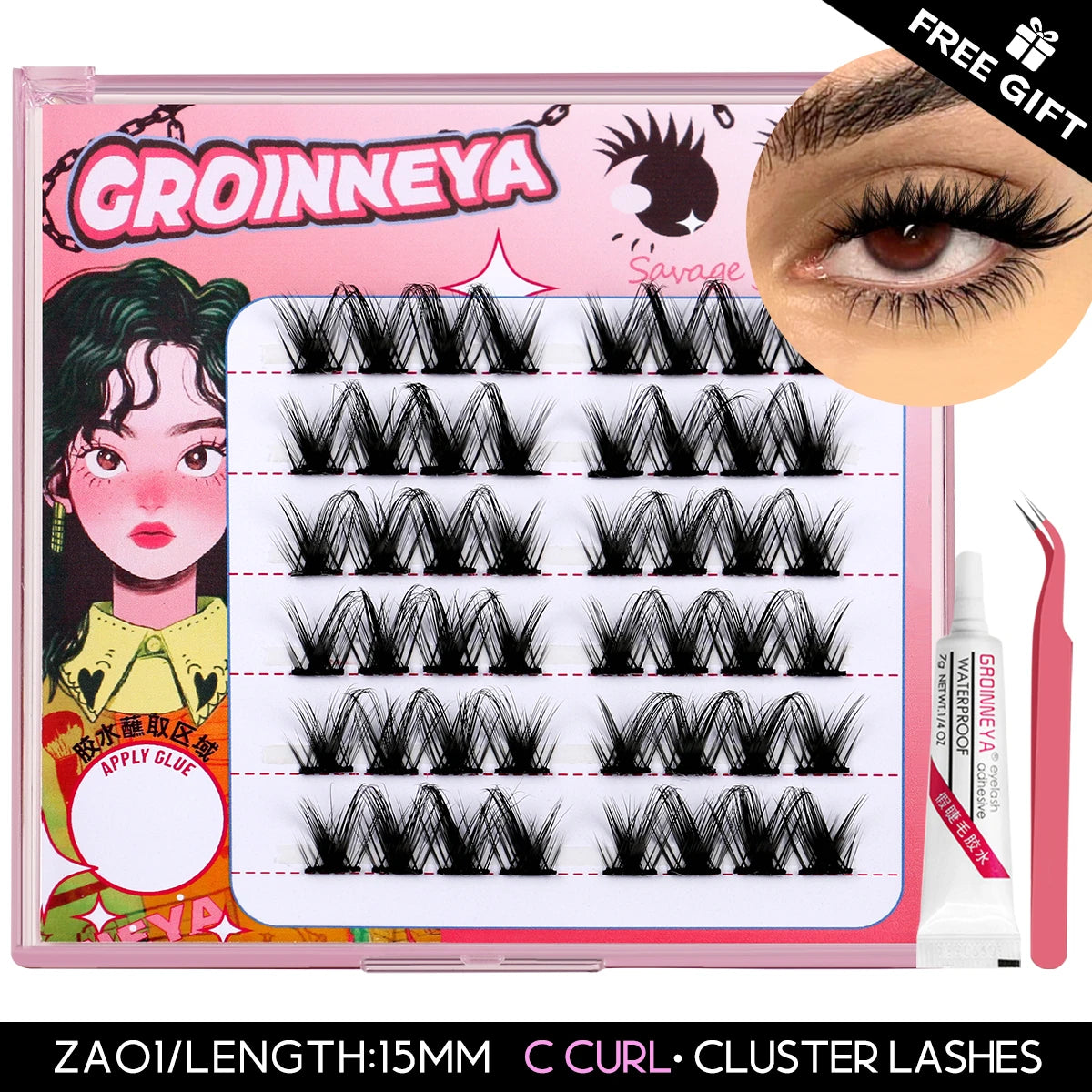 C Curl Assorted Lash Clusters Kit