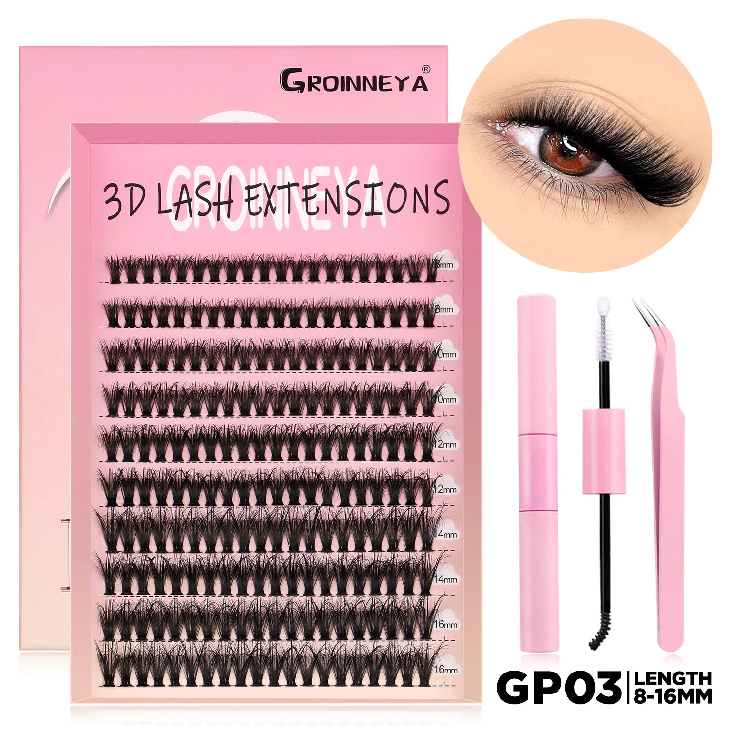 DIY Lash Clusters Kit with Lash Bond and Seal