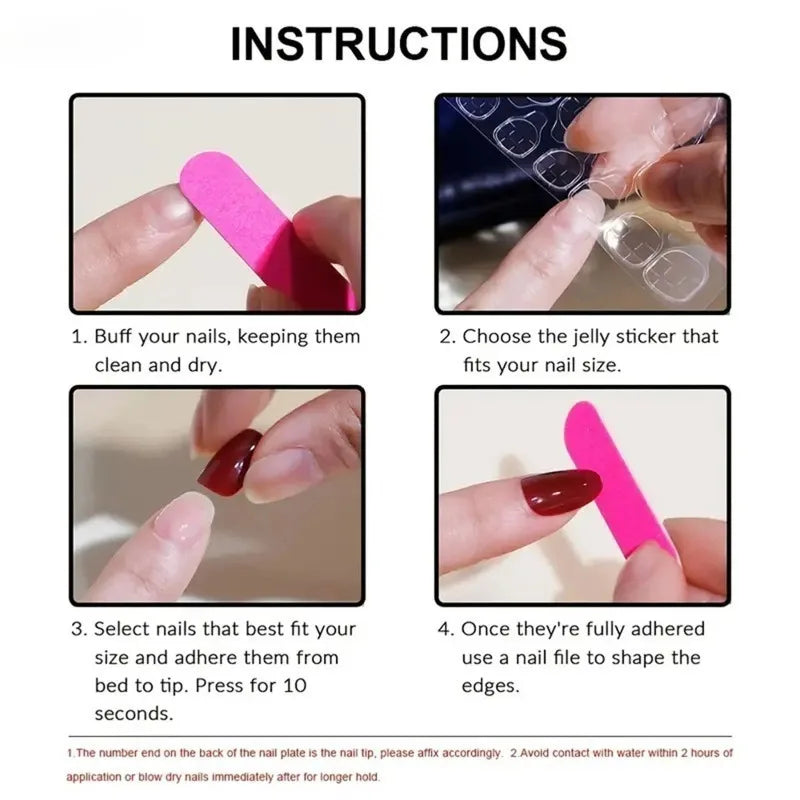 30PCS Solid Color Short Press On Nails