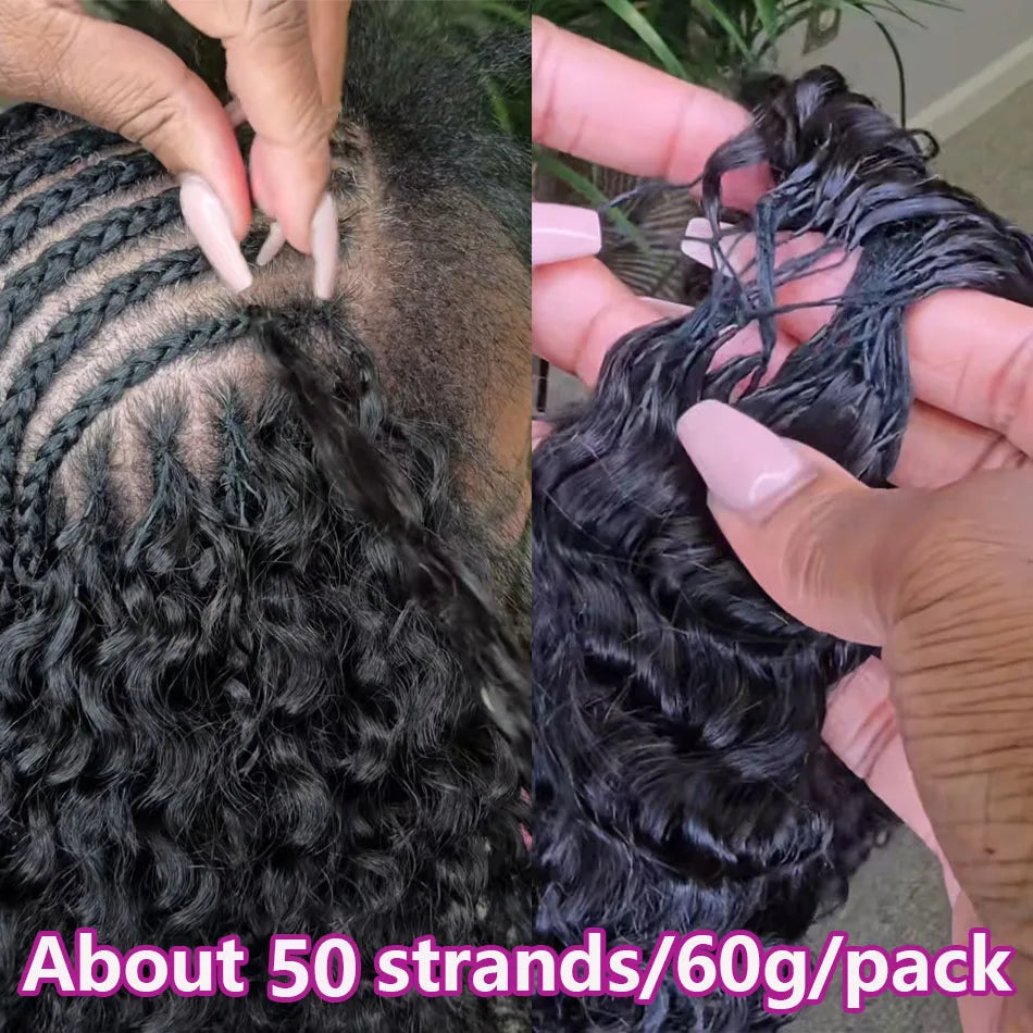 Knotless Pre Separated Human Hair Crochet Extensions Small Spirals Curly Virgin Feather Hair Bundles Pixie Curl Boho Twist Braid
