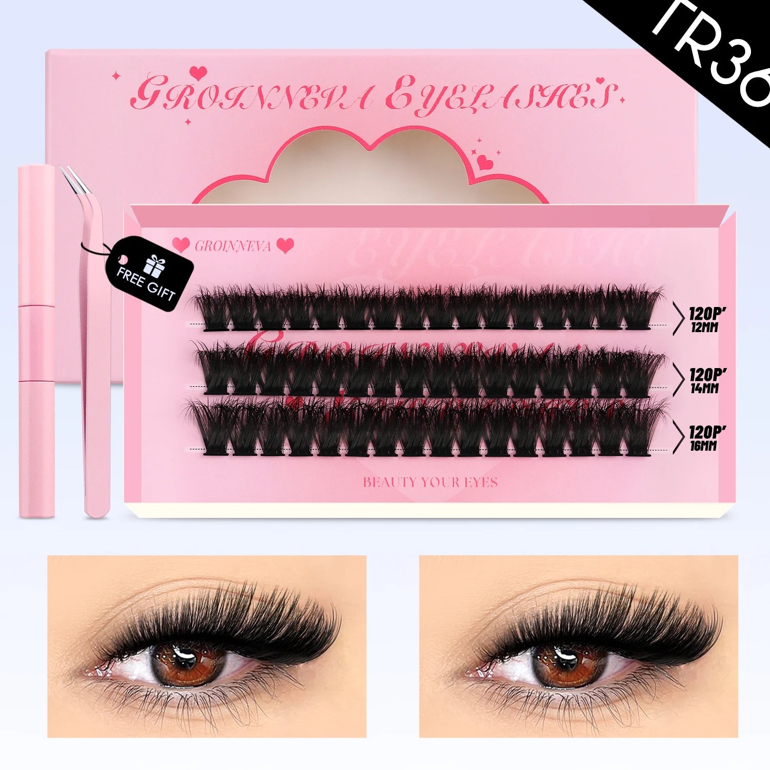 DIY Lash Clusters Kit with Lash Bond and Seal