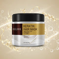 Eelhoe Keratin Hair Mask jar with dimensions on a white background