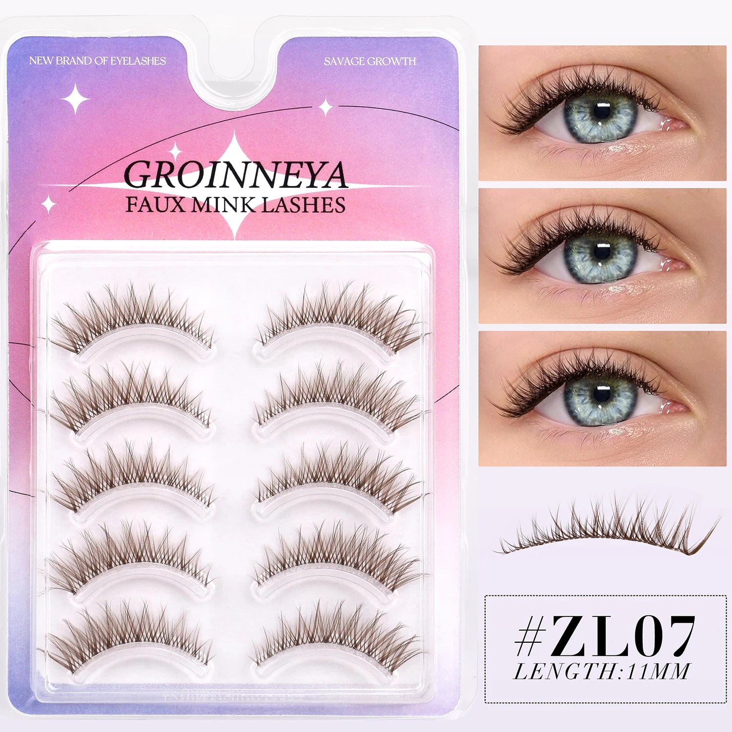 Assorted Brown False Mink Lashes