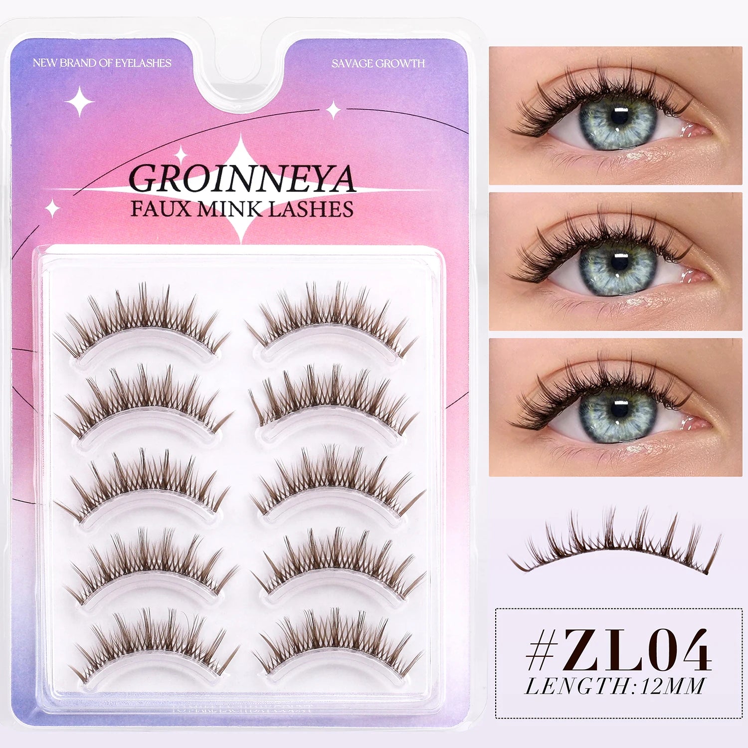 Assorted Brown False Mink Lashes