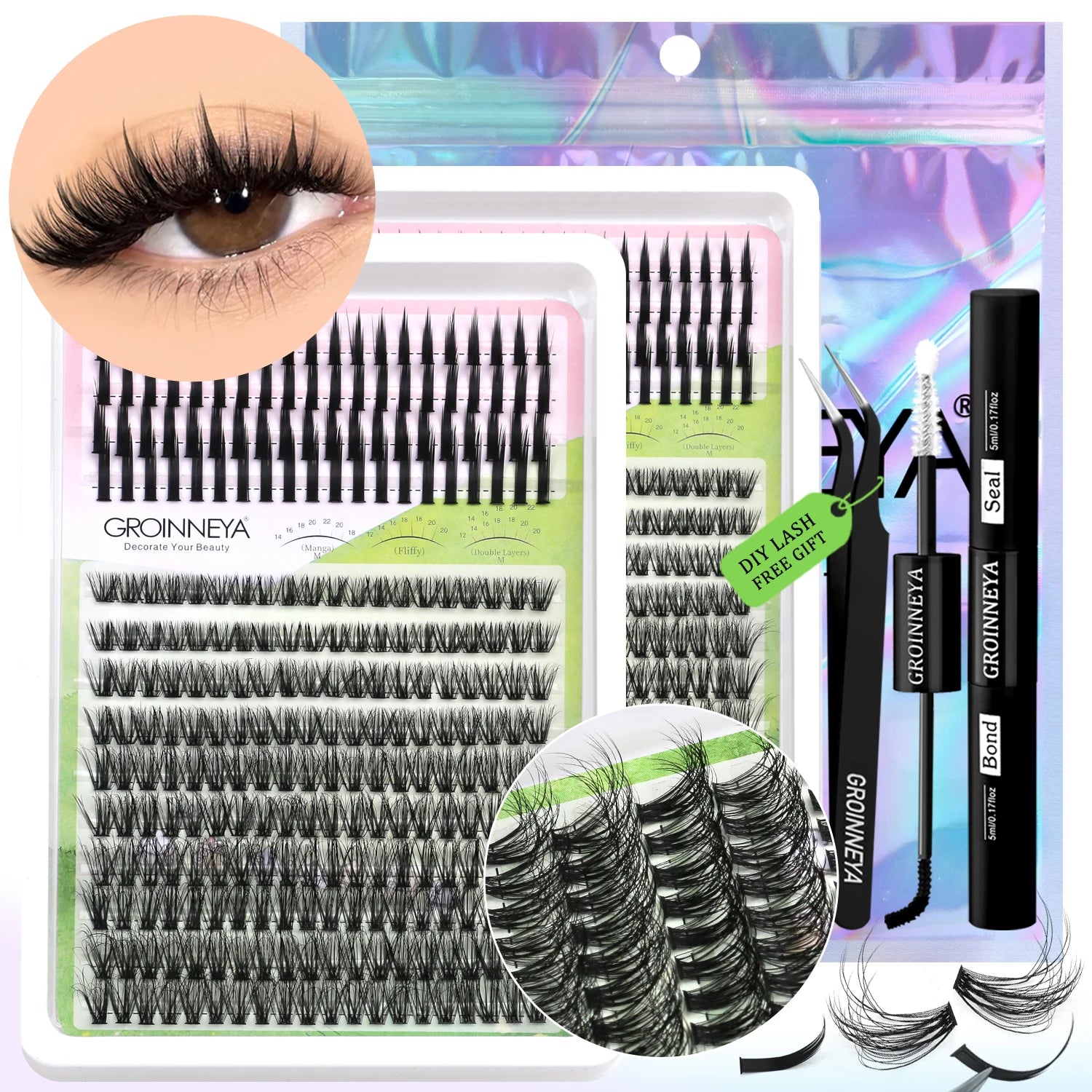 Layered DIY Full Kit Lash Clusters