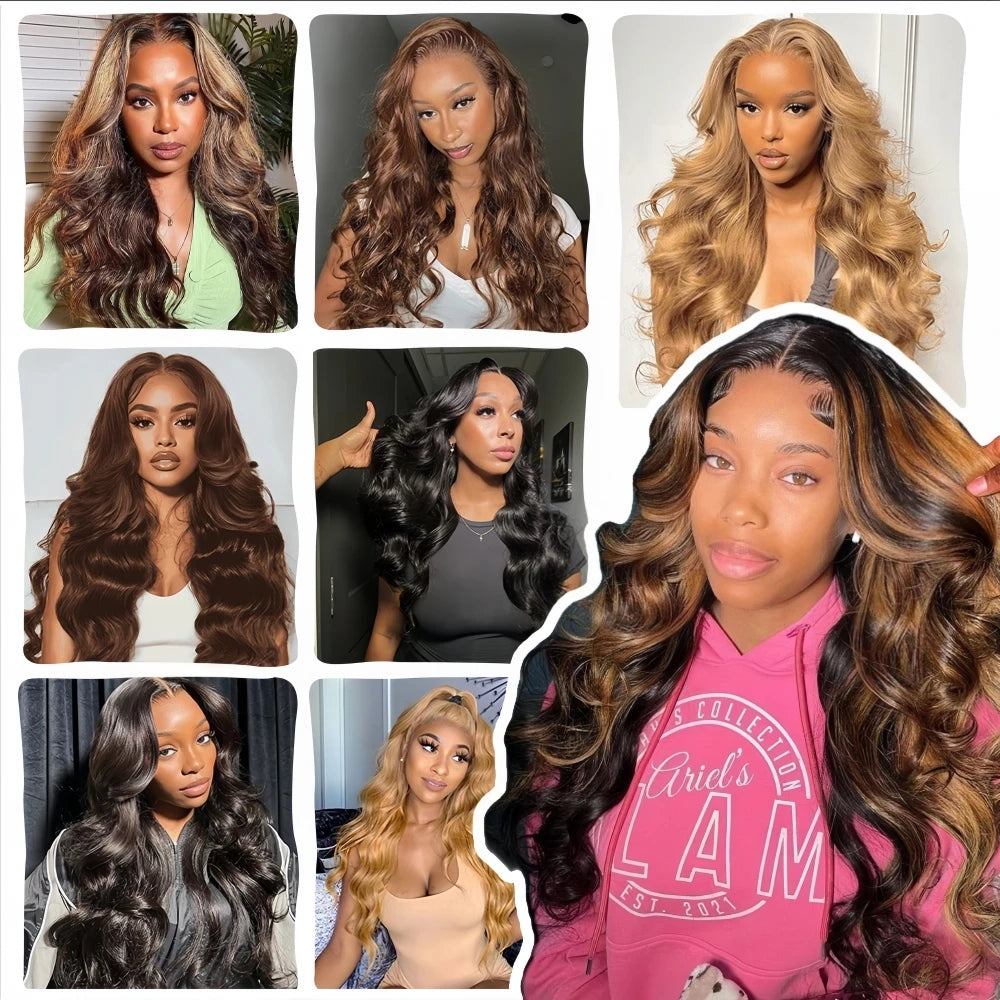 12A Body Wave Knotless Pre-Separated Crochet Hair Extensions Human Hair #27 Honey Blonde Crochet Hair With Invisible Micro Loop