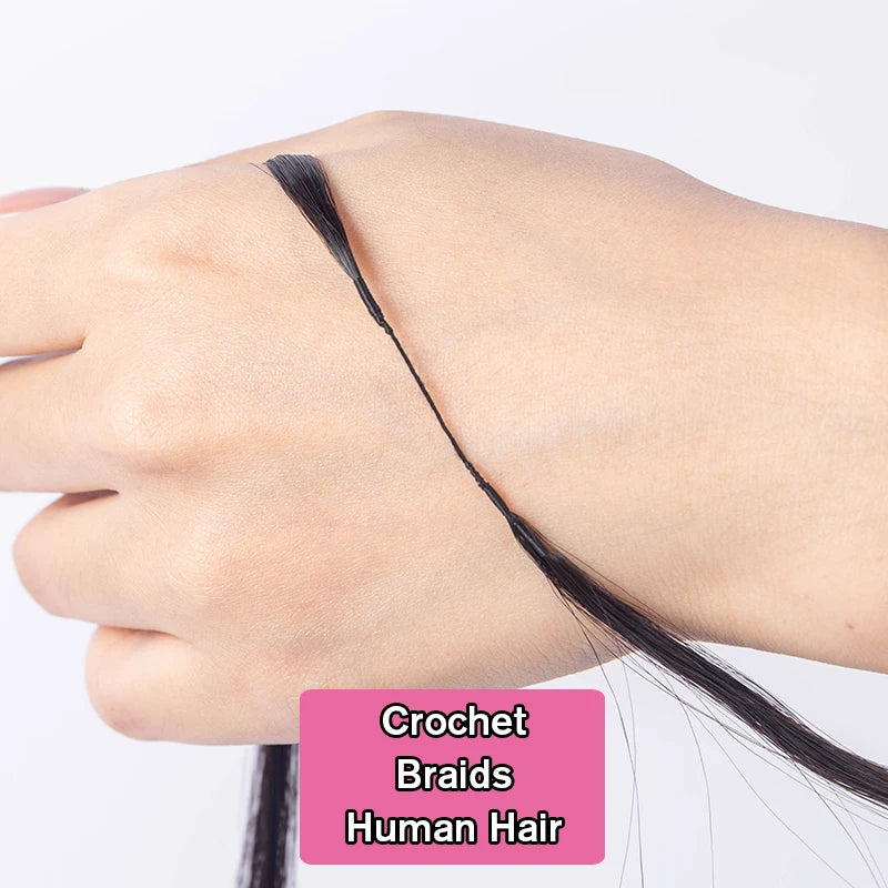 Crochet Hair Extensions Burmese Curly Bulk Crochet Human Hair Knotless Invisible Feather With String In The Middle Pre Separated