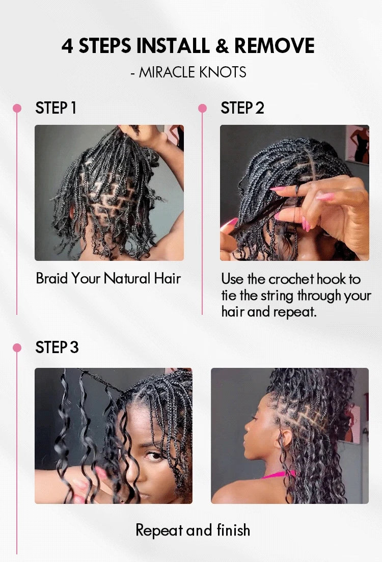 12A Small Spirals Curly Crochet Human Hair Extensions Deep Pixie Curls Crochet Hair Pre Separated Knotless Miracle Knot Braids