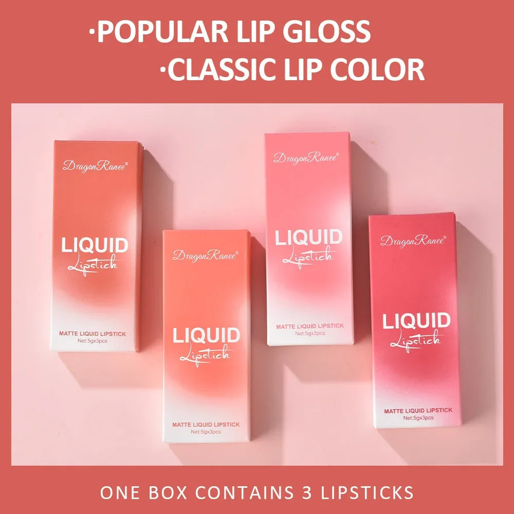 3pcs Velvet Matte Lipstick Set
