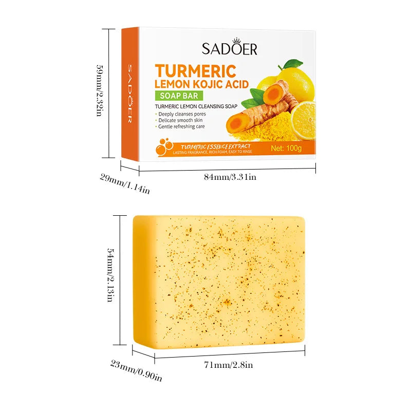 SADOER Turmeric Lemon Skin Cleansing Soap