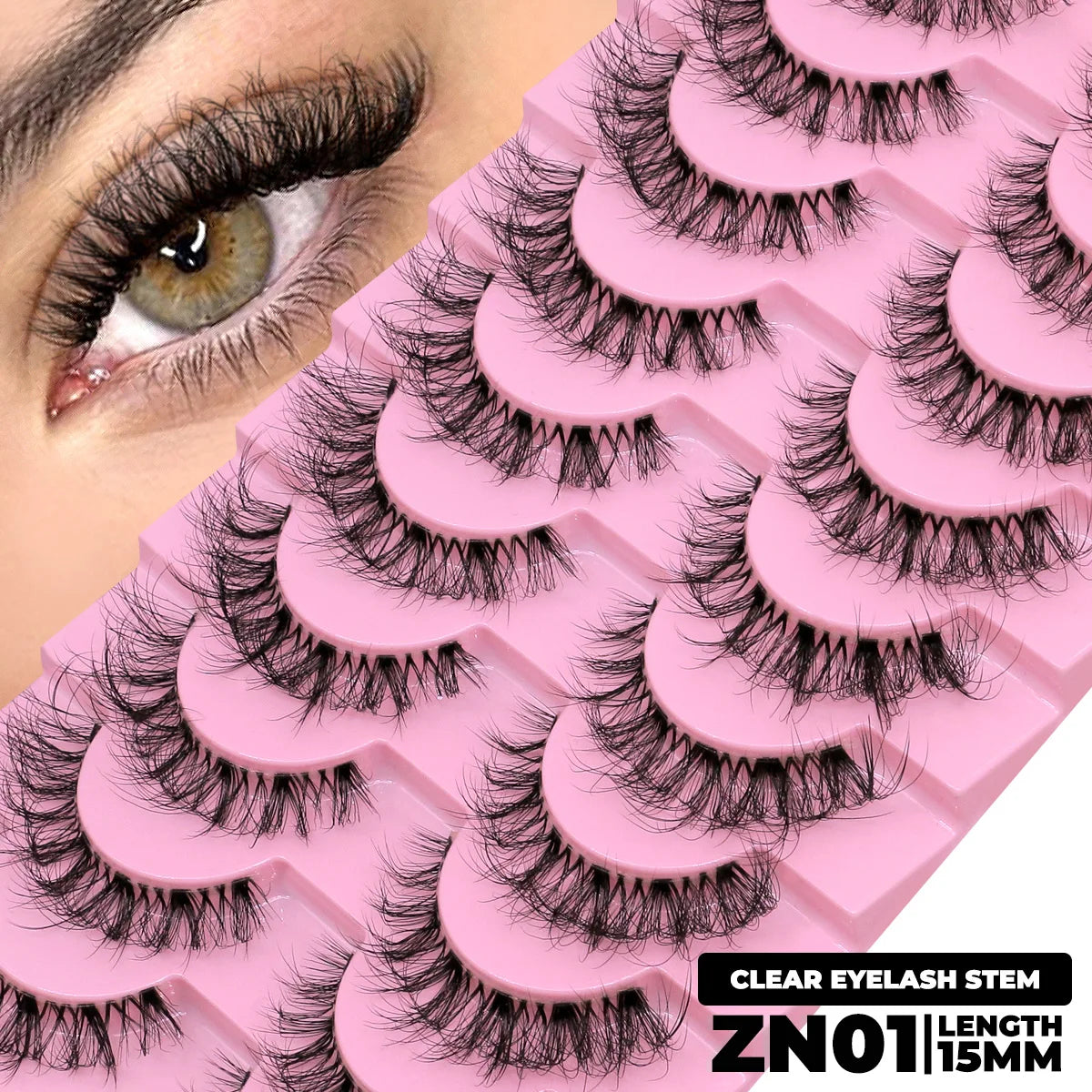 Natural Fluffy Mink False Lashes