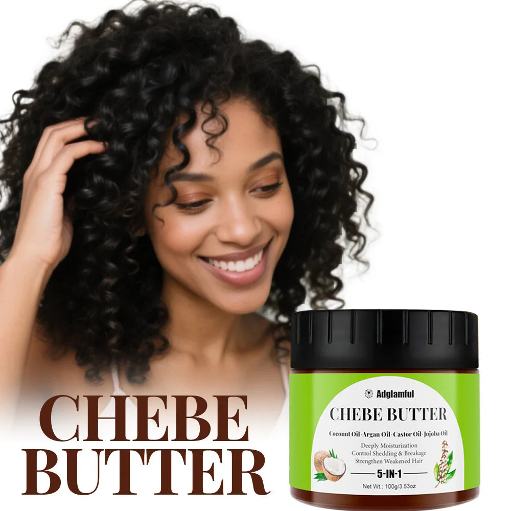 Chebe Butter 100g 5-in-1 Hair Oil with Coconut, Argan & Castor Oils – Deep Hydration, Frizz Control & Strength