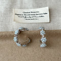 Floret Hoop Earrings in Blue