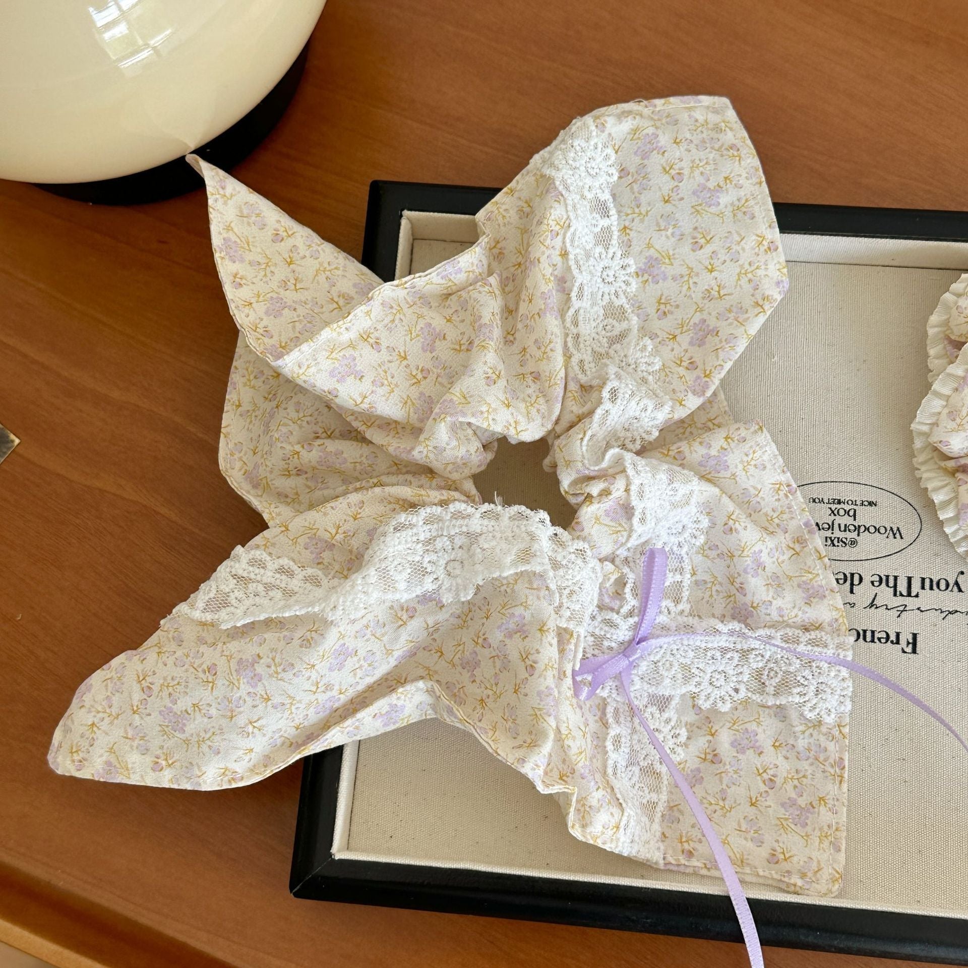 Lavender Square Scrunchie