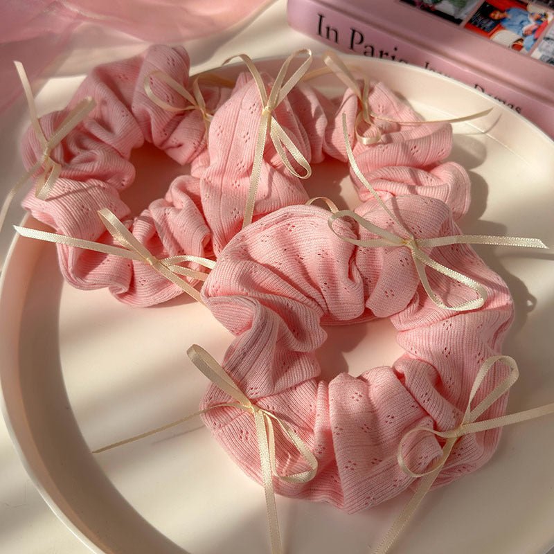 [Clearance] Pink Bow Scrunchie