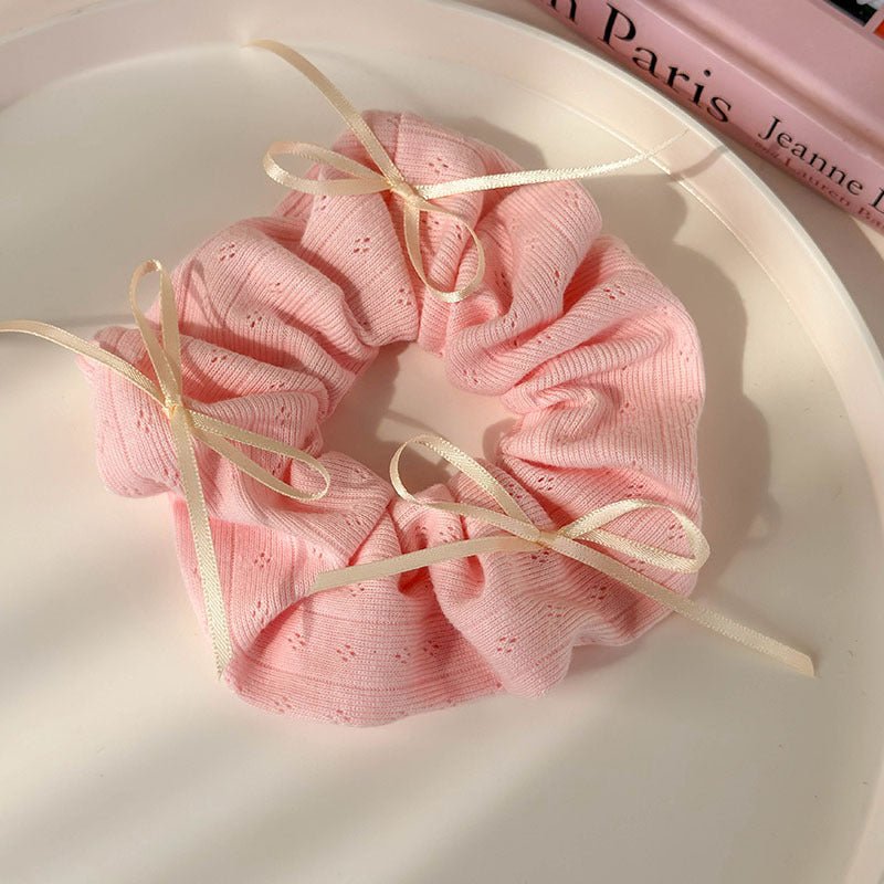 [Clearance] Pink Bow Scrunchie
