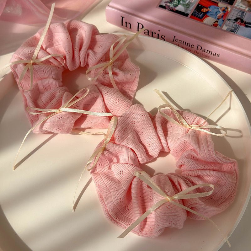 [Clearance] Pink Bow Scrunchie