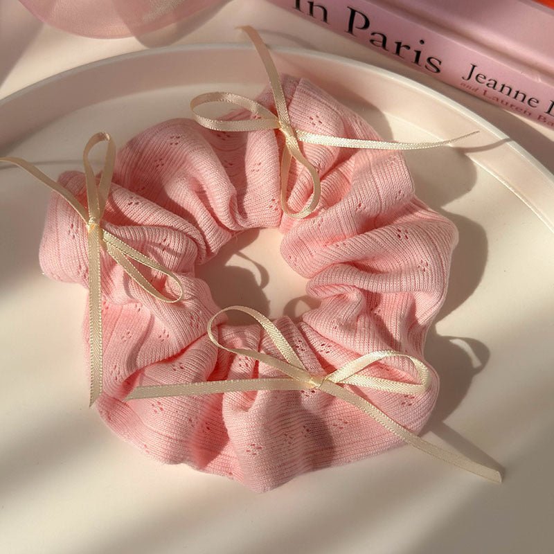 [Clearance] Pink Bow Scrunchie