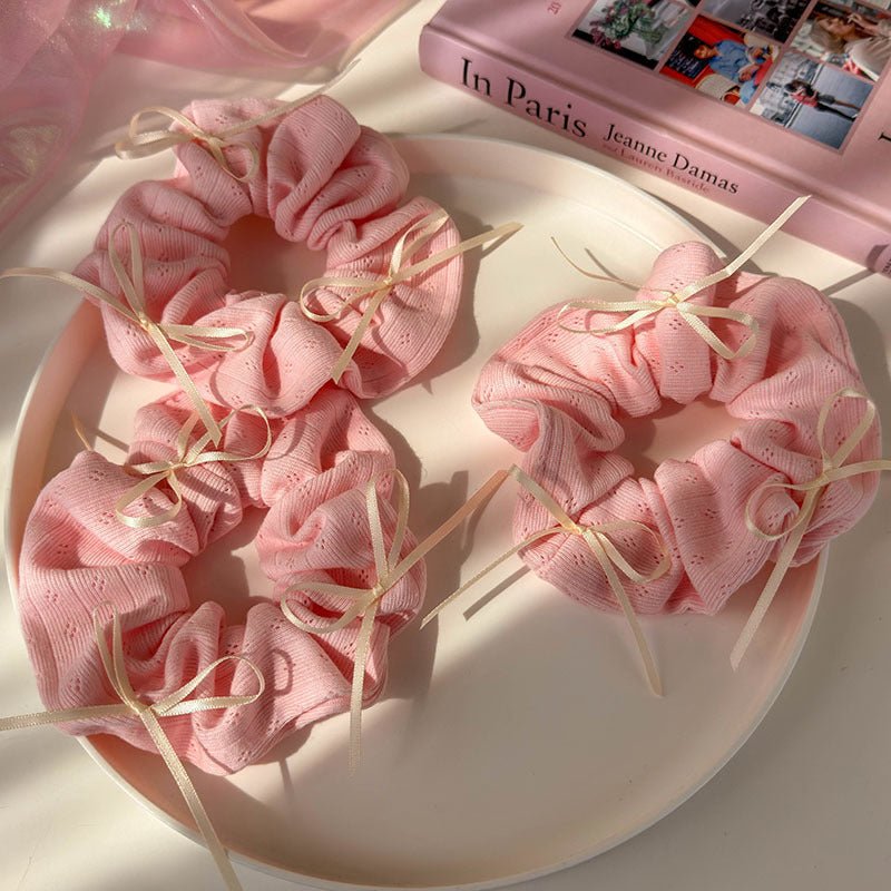 [Clearance] Pink Bow Scrunchie