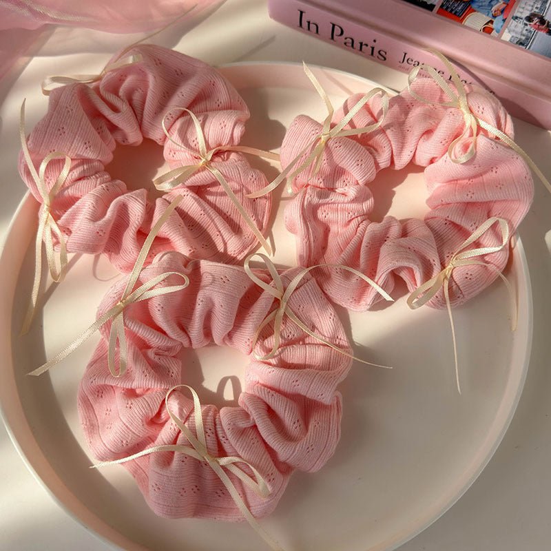 [Clearance] Pink Bow Scrunchie