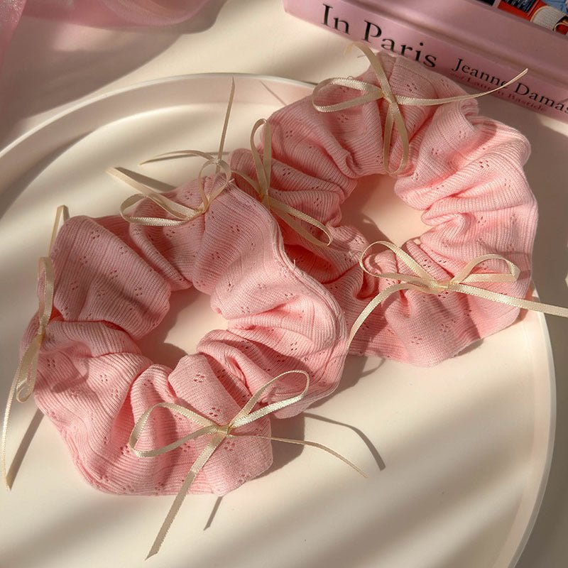 [Clearance] Pink Bow Scrunchie