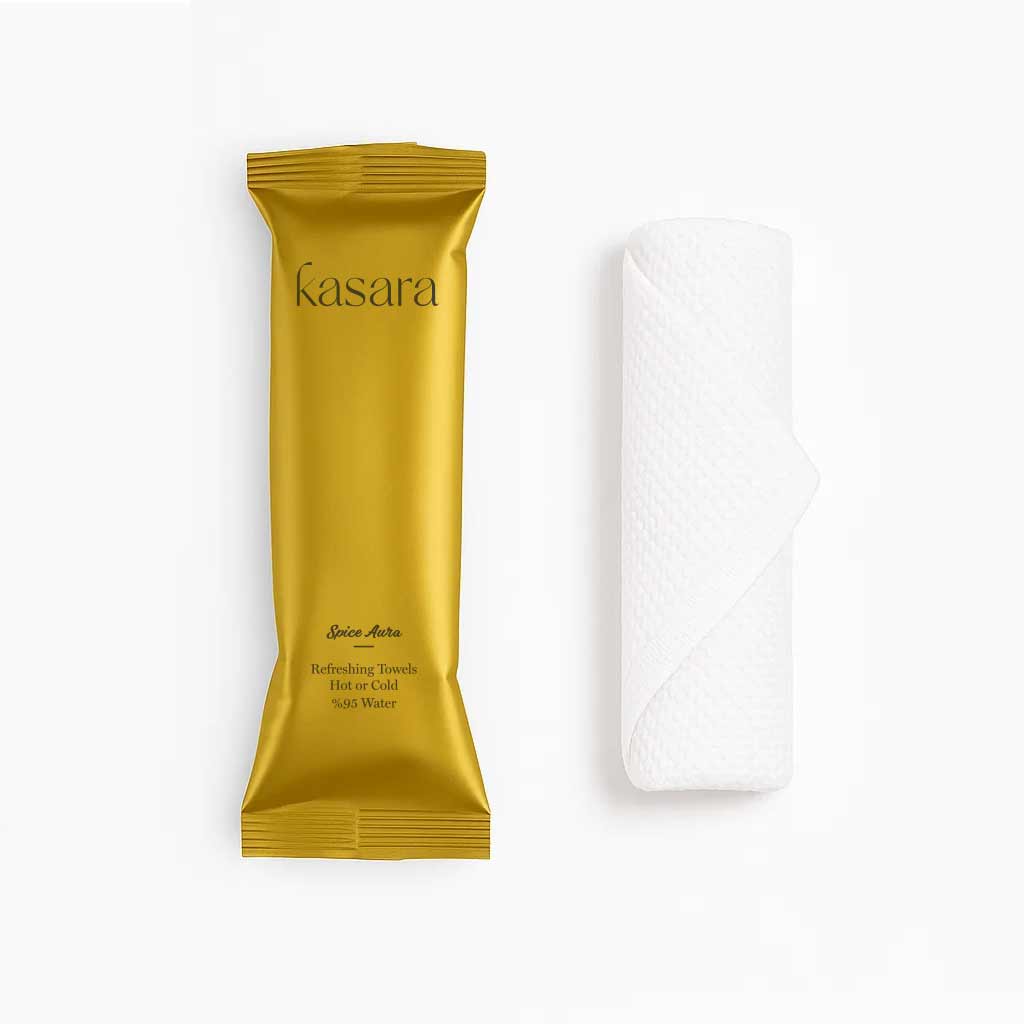 Scented Towel – Woody Amber Essence (Hot or Cold Use) Alcohol-Free