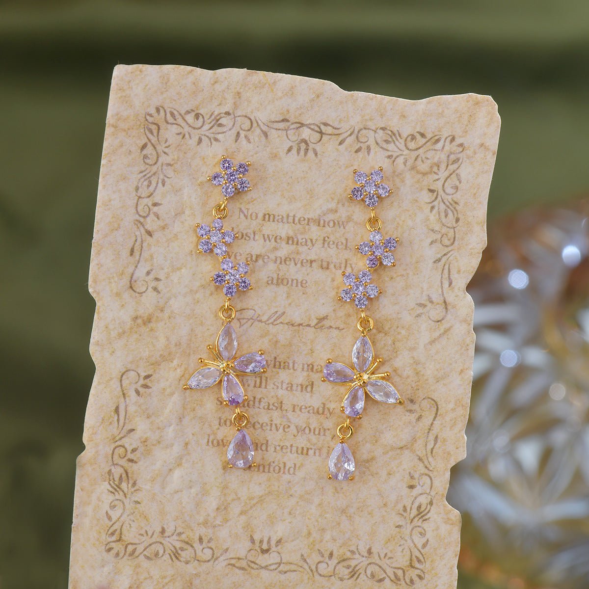 Wisteria Butterfly Drop Earrings